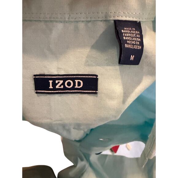 Lot of 3 Izod/Chaps New Long Sleeve Button Down Medium Shirt Blue Green - Picture 4 of 10